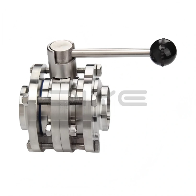 Vanne papillon sanitaire 3 pièces