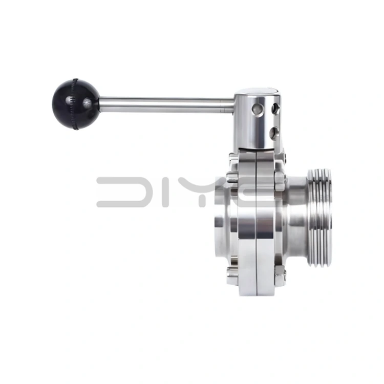 Vanne papillon filetée à soudure sanitaire